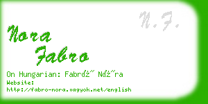 nora fabro business card